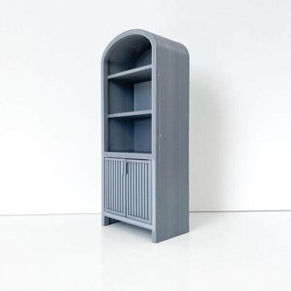 Armoire for Dolls 1:6 Scale Gray Furniture 12” Barbie Integrity Blythe - Picture 2 of 7